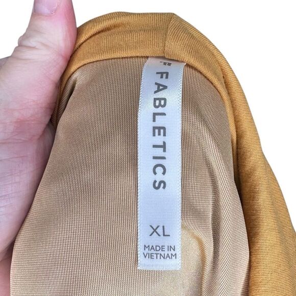 |EUC| FABLETICS Gold Velour Full Zip Hoodie - Picture 5 of 5